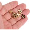 50 Set Star Studs, 14mm Chicago Screws Rivet Studs for DIY Clothes Shoes Purse Decoration(Golden)