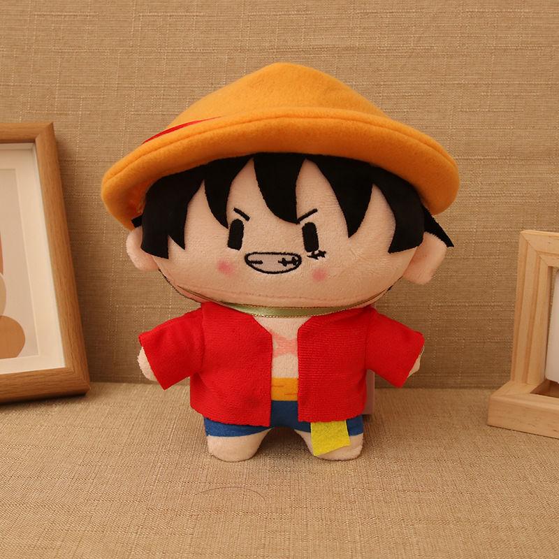 20Cm Luffyzoroace One Piece Plush Doll Anime Peripherals Cute Soft Stuffed Toys Throw Pillow Children Birthday Xmas Gifts