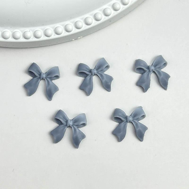 Hot-Selling Bowknot Nail Art Accessories Macaron Color Solid Color Ribbon Bowknot Mixed Pack
