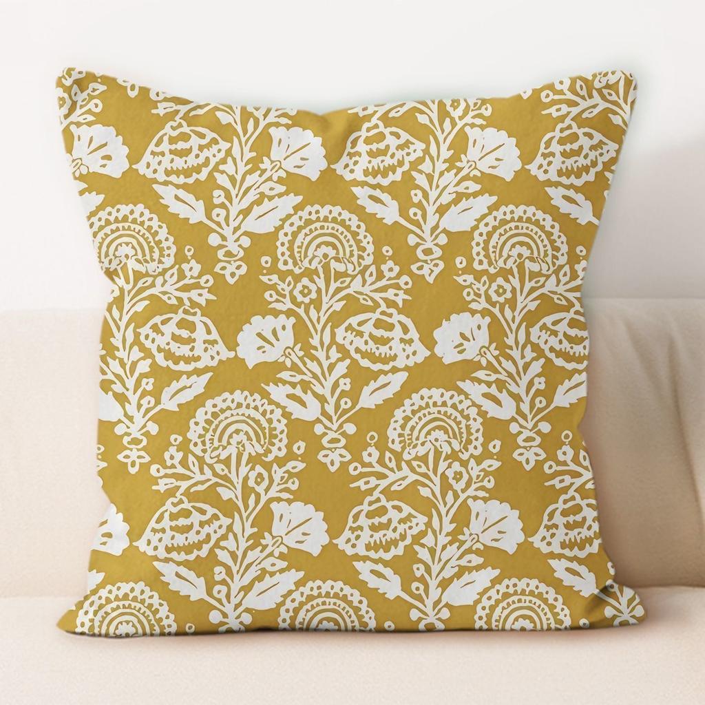 Federa Cuscino con Fantasia Floreale Fresca Copricuscino per Divano Soggiorno Cuscino da Letto Cuscino Lombare Universale Rimovibile e Lavabile