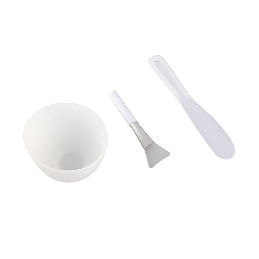 3pcs DIY Mask Tool Set Silicone Mask Bowl Mask Brush Spatula Set DIY Mask Mixing Tool Sets