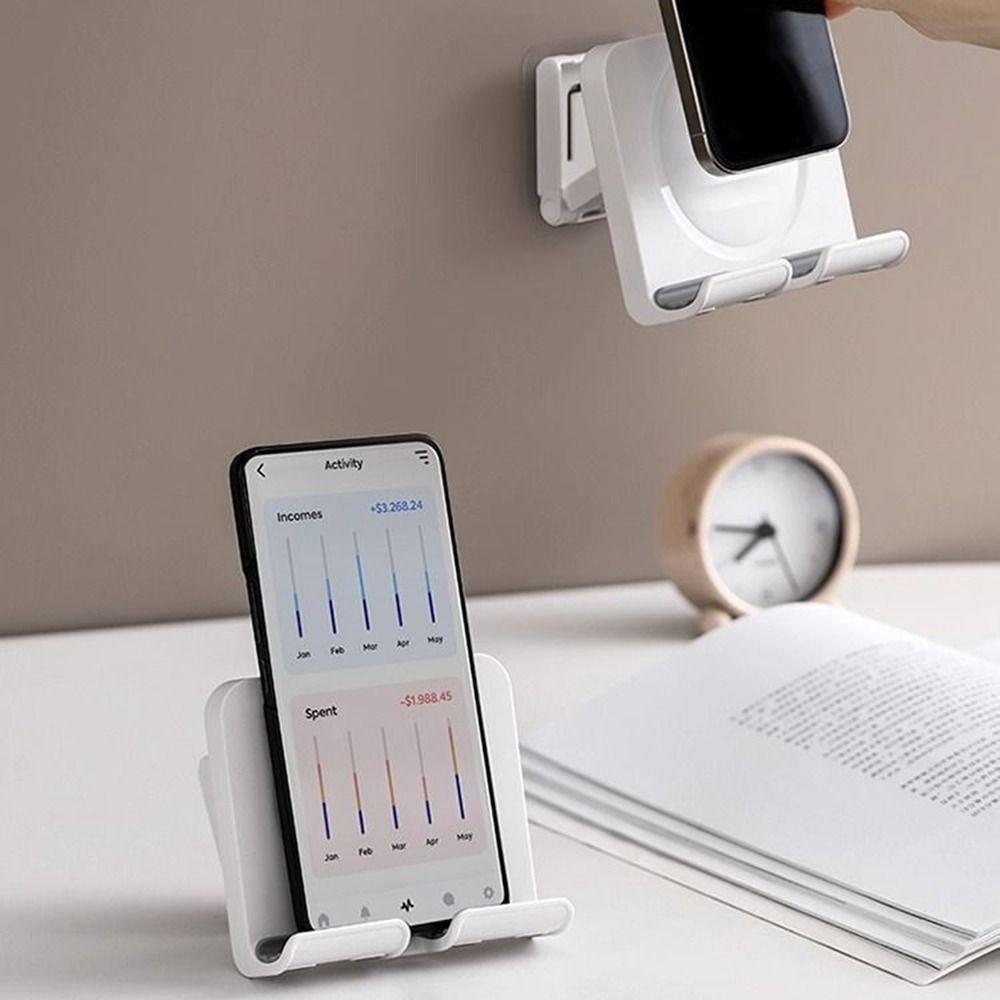 Strong Adhesive Wall Mount Holder Extendable Mobile Phone Support Desktop Tablet Bracket  Home