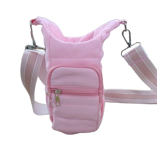 Prošívaná crossbody taška na láhev s vodou s kapsami Dámská taška na konvici Měkká polstrovaná taška přes rameno pro venkovní kempování, sport, cestování