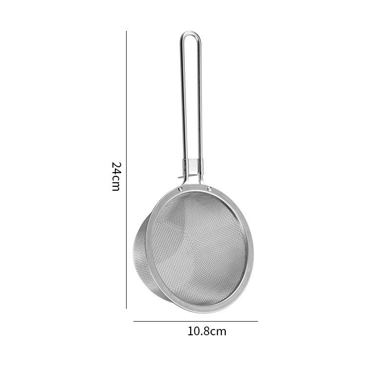 

Подвесной дуршлаг для горячего горшка с деревянной ручкой из нержавеющей стали с мелкой сеткой для еды, шумовка для лапши, ложка, кухонная корзина для жарки