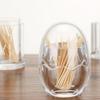 Hotel Round Square Transparent Toothpick Box Desktop Accessories Toothpick Bottle Storage Box