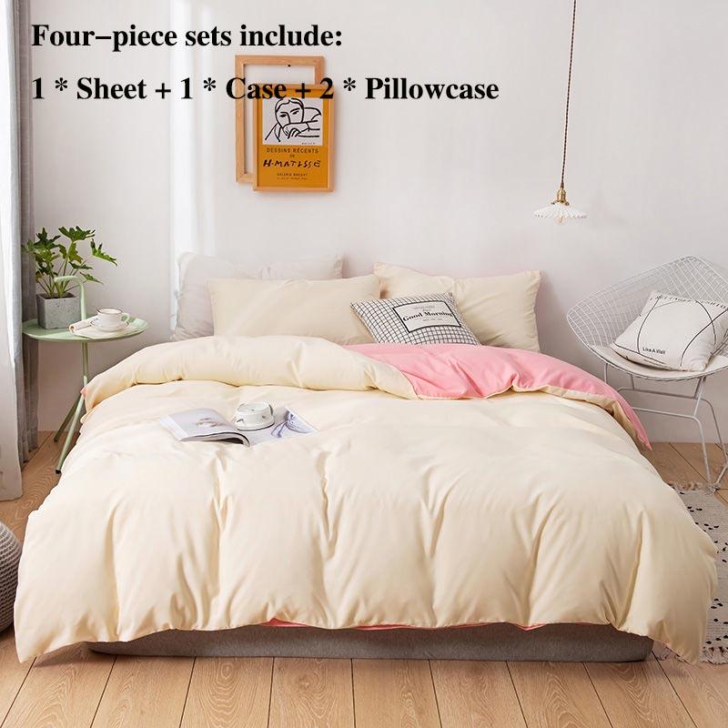 Surrounded and Simple Bed Four-piece Pillow Sleeve Sheets Are Sets Set of Home Bedding 1.8 M 2 Meters Double Bed