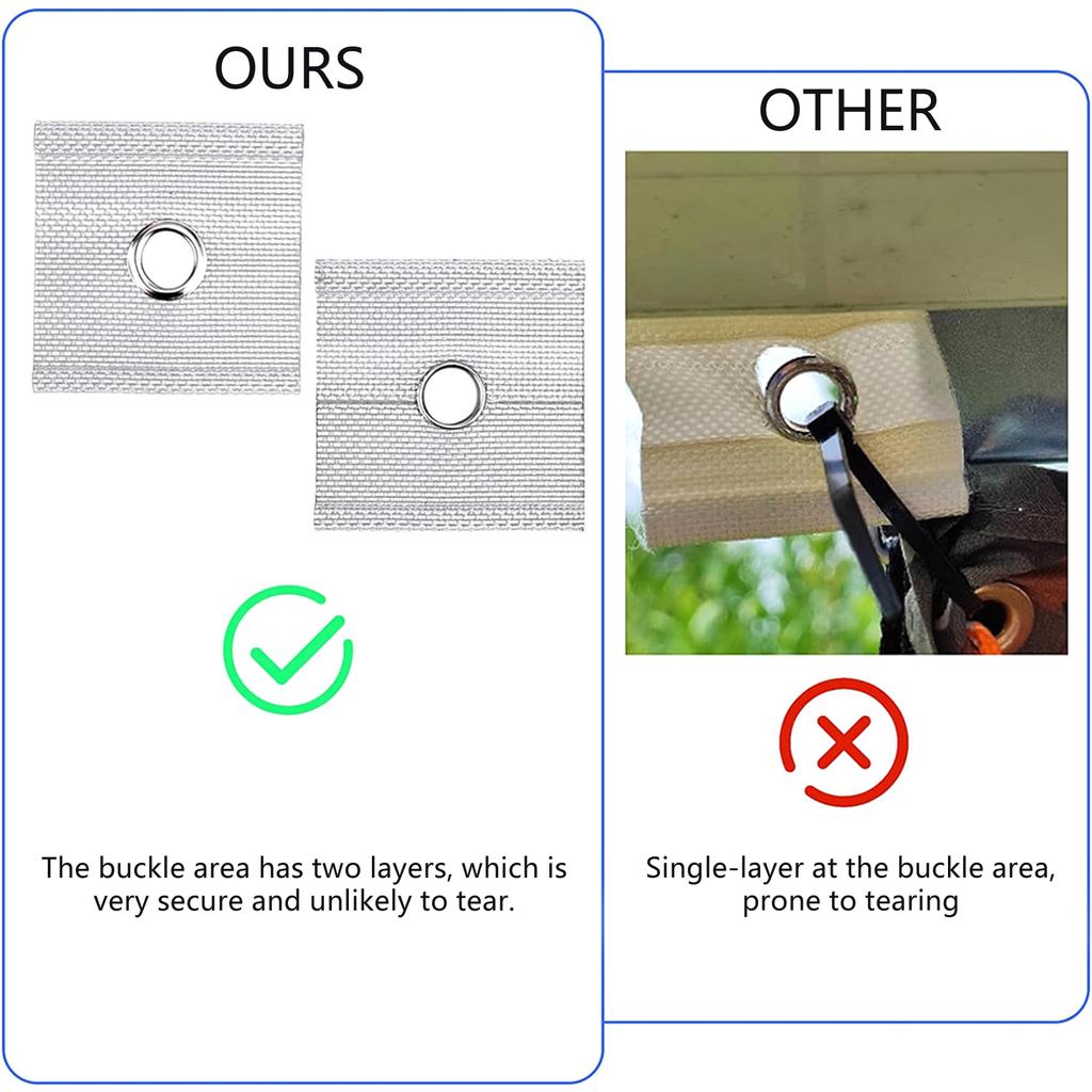 Weatherproof Camping Shade Hook Hole Suitable for Most Travel Trailers Simple Tool Less Assembly Wind Resistant Canopy