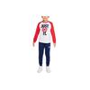 Kinder Freizeit Langarm T-Shirt und Lange Hosen Sport Set Kinder Sets Weiß Space-Blau DQ3896-492