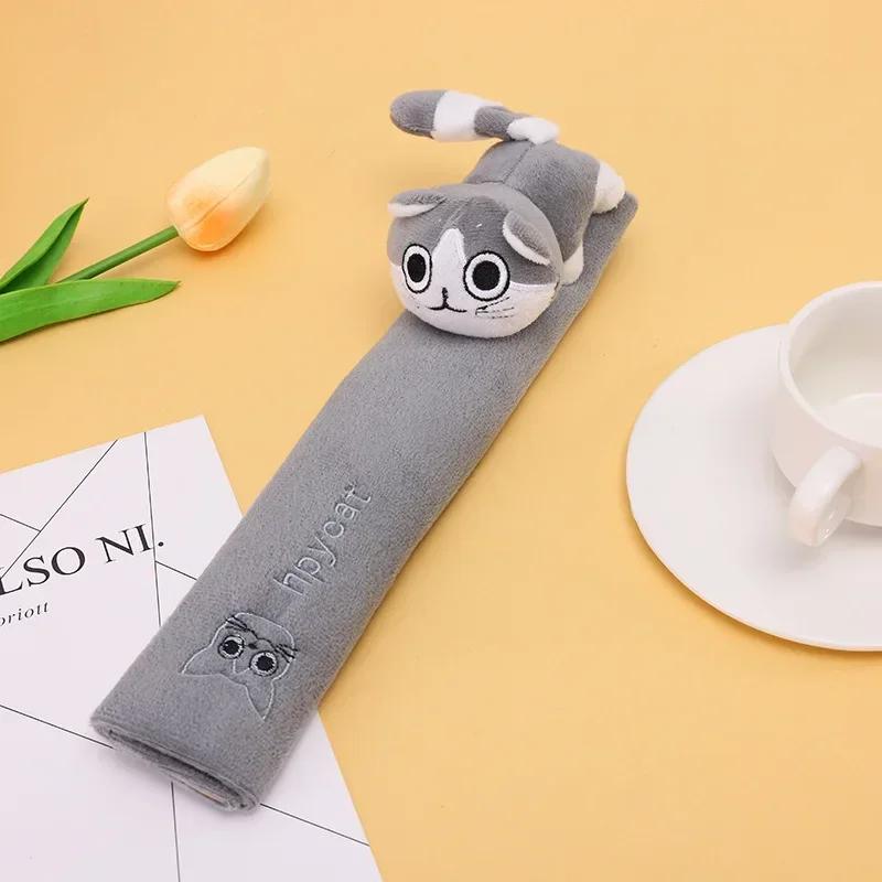 Car Seat Belt Shoulder Protector Cover Universal Safety Belt Shoulder Pad Plush Cover Car Cartoon Magic Tape Shoulder Guard Pad