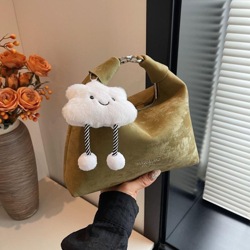 New trendy personalized commuter with pendant shoulder messenger bag zipper bow buckle women's bag