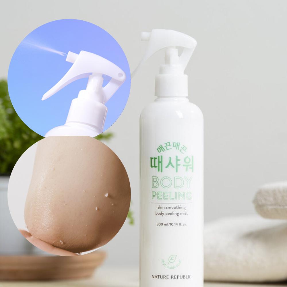 Nature Republic Body peeling Soap Shampoo 300ml ( Korean exfoliator )Smooth Scrub Shower