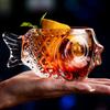 Creative 3D Transparent Fish Shape Bar Cocktail Glass Party Thick Heavy Lovely Smoothies Bowl Cup Cold Drink Tiki Glasses Mug