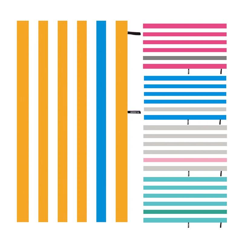 1pc Striped Swimming Beach Towel Also Functions As A Sports Mat Absorbent Soft Quick-Drying and Durable