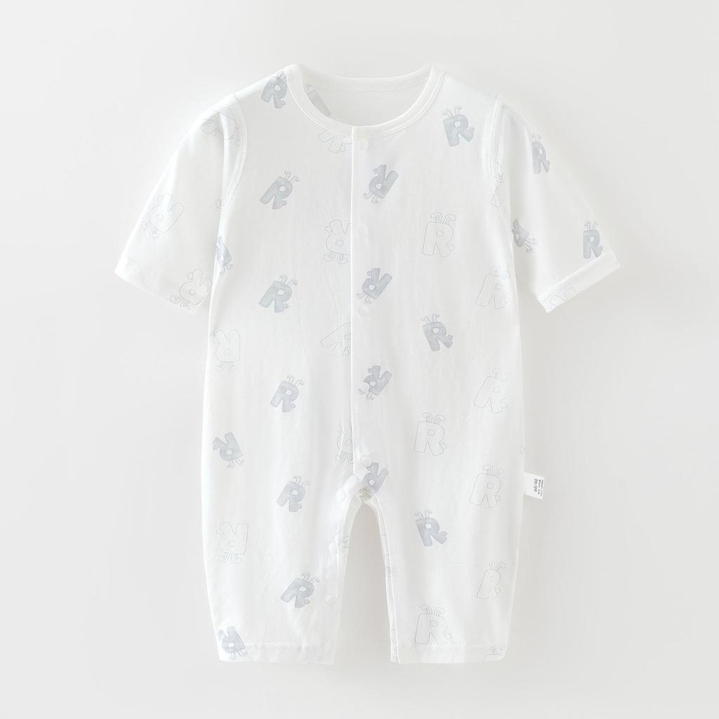Newborn Pure Cotton Breathable Eight-Sleeve Bodysuit