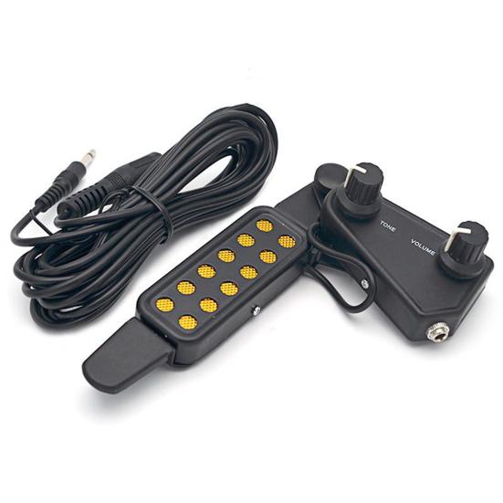 

Guitar Sound Hole Pickup 12-hole with Tone Volume Controller ABS Useful Acoustic Guitar Pickup for 6-string 38-41 inch Acoustic Guitar чёрный