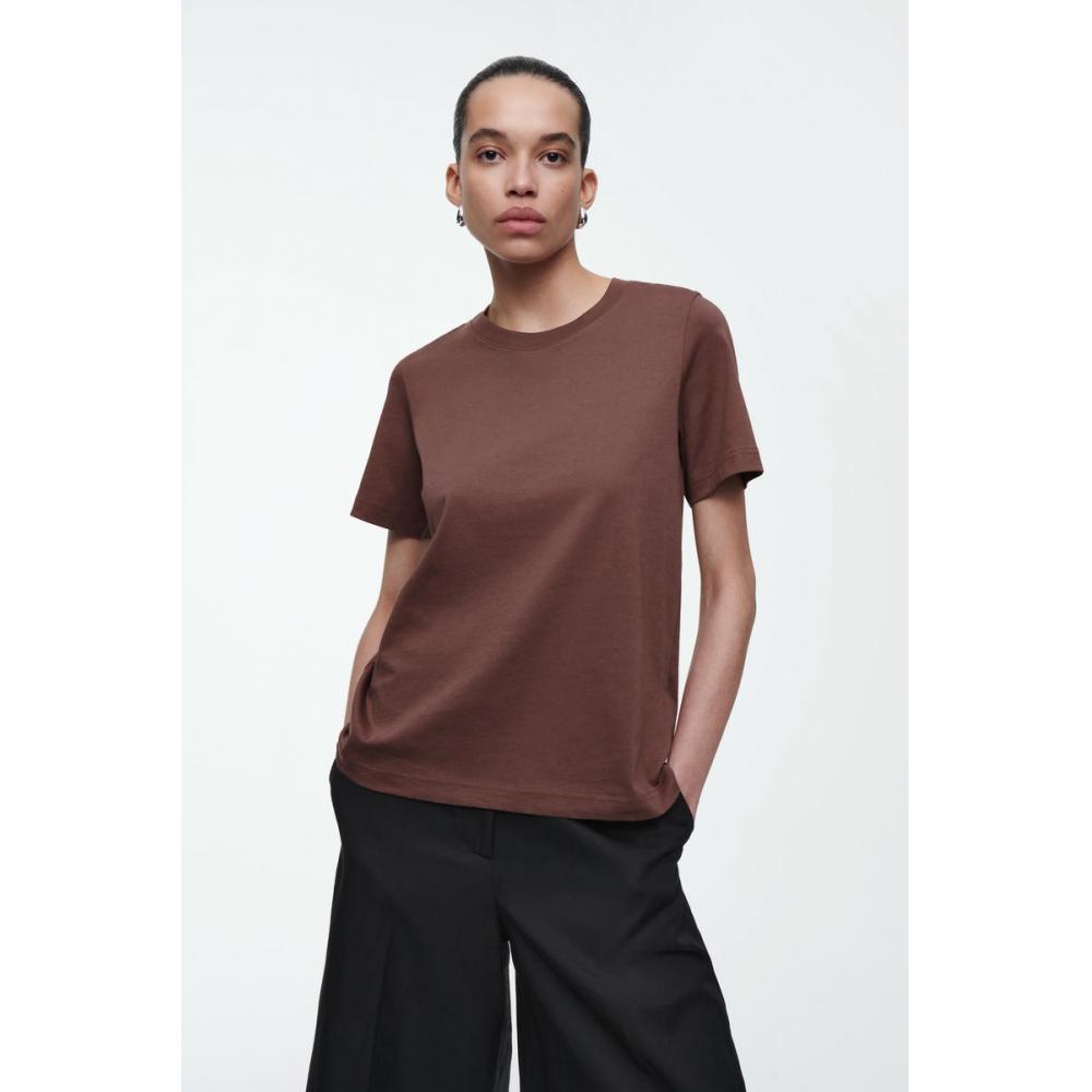 

Футболка стандартного кроя COS Japan Braun/XS