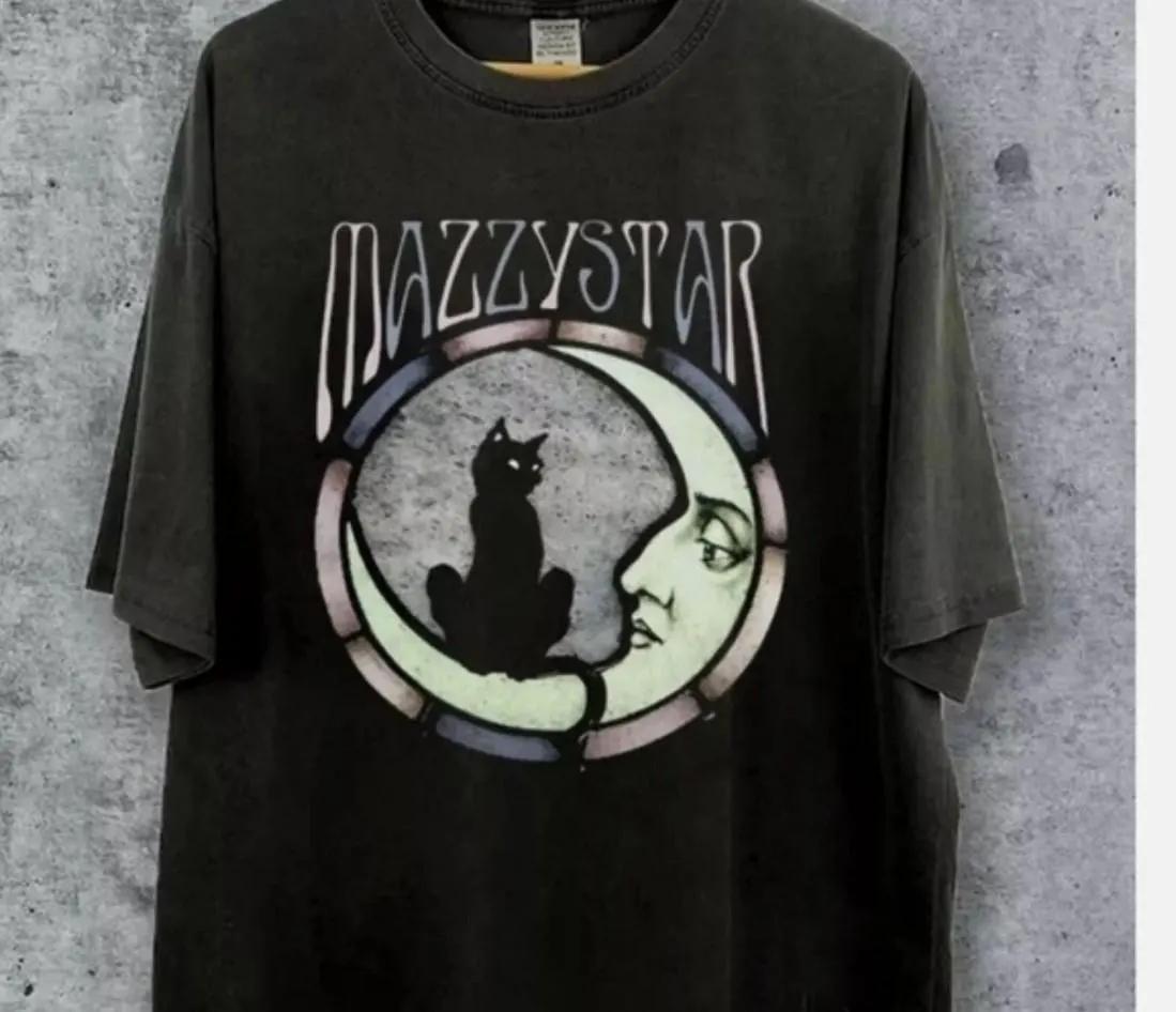 Mazzy Star Cat Tshirt 90s Alternative Rock Mens Pure Cotton Tshirt Summer Unisex Casual Tshirt as the picture13947