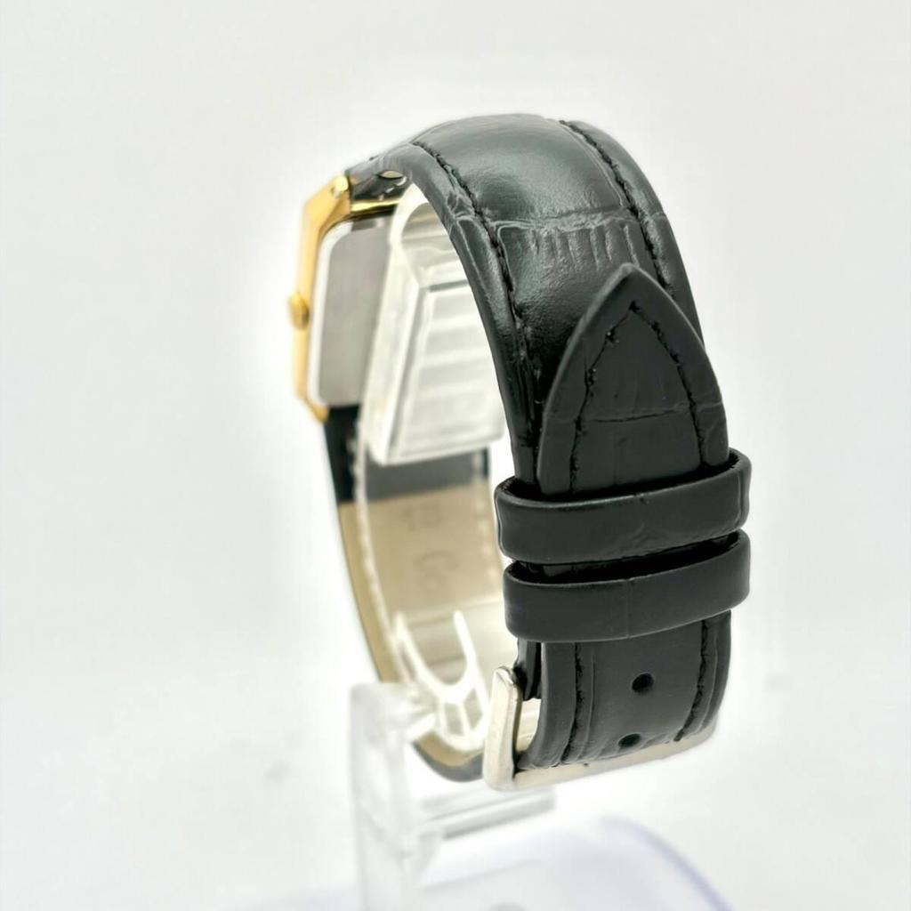 [New Battery] SEIKO Men's Watch Gold Rectangular 5P31-5330 070212 New Belt
