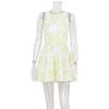 Niche Design Cross-Border New Arrival Women's Clothing Sleeveless Printed Open Back Shoelace Sexy French Style Elegance Slim Looking Dress