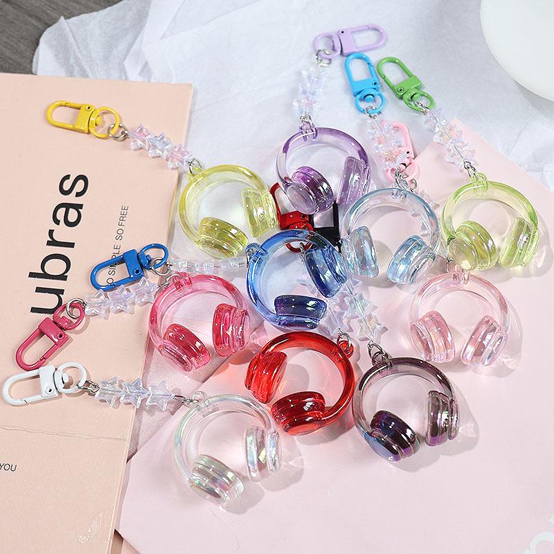 3D Headphone Keychain: Stylish Laser Pendant for Backpacks - Perfect Best Friend Gift