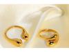 Adjustable Gold-Plated Stainless Steel Chubby Ring for Women - European & American Influencer Style