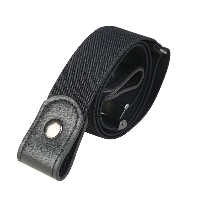 New Unisex Buckle-Free Elastic Belt For Jeans Pants Dress Stretch Waist Belt