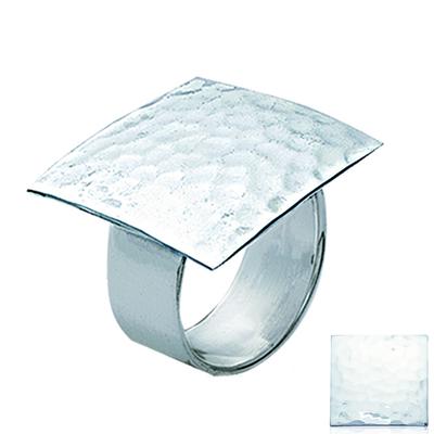 Silver Ring 'Zen Hammered' Silver