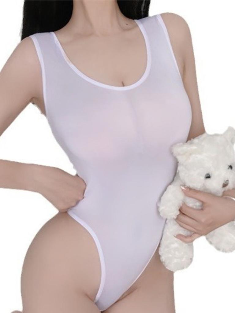 Sexy Underwear Transparent Mesh Mature Charm Elegant Gentle Solid Hollow Out New Sexy Backless Temptation Tight Bodysuit Vg9V