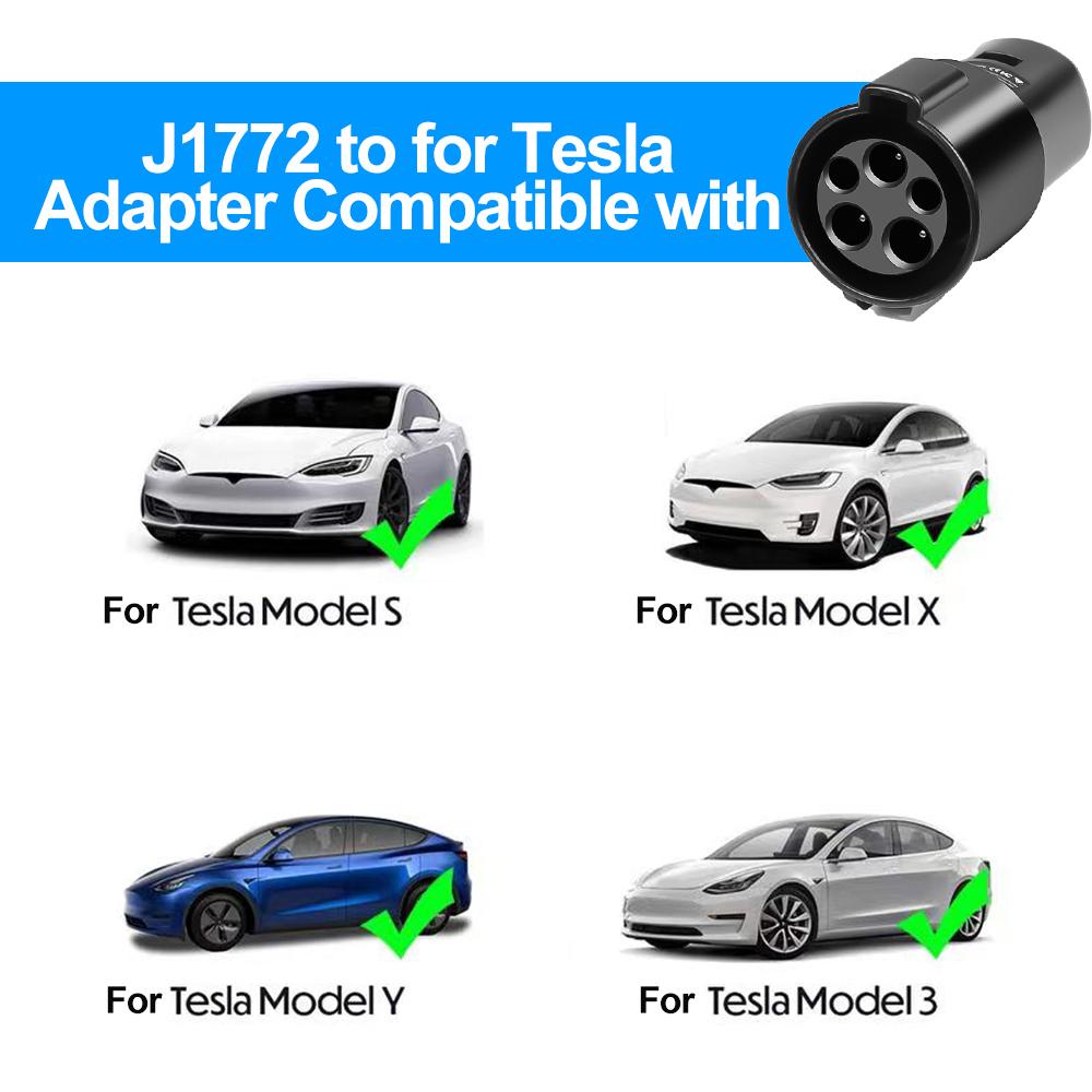 Adaptor de încărcare pentru vehicule electrice pentru tipul 1 J1772 la Teslas model XY 3 S pentru conector pentru încărcător EV Priză pistol de conversie EVSE