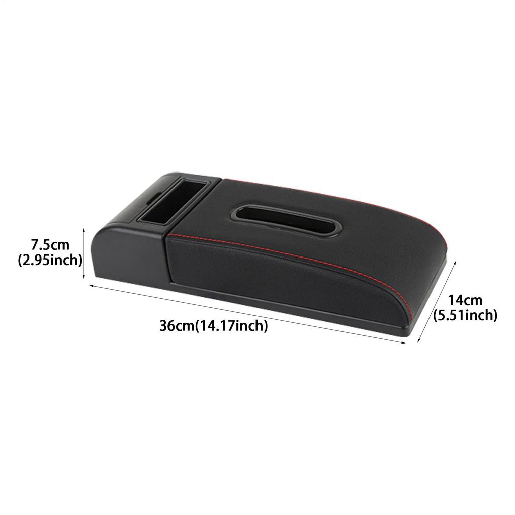 Arm Rest Cushion For Car Multi-Functional All-Season Auto Armrest Cover Pad Napkin Holder For Sedan Minivan SUV Commuting Travel