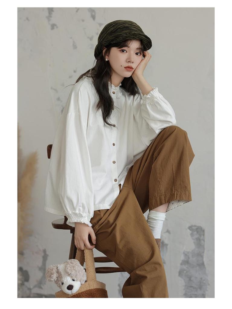 Vintage žlutý pletený kardigan v japonském stylu - Volný střih, Jednořadé zapínání, Malá velikost, Kapsy