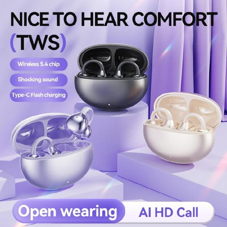 M91 Ear Clip Earbuds Wireless Earphones Open Ear Earbuds BLE5.49 Touch Control Earpieces IPX5 for Sports Running