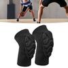Knee Pad Polyester Fiber High Elasticity Breathable Anti Collision Protective Knee Brace for Basketball Sports Black