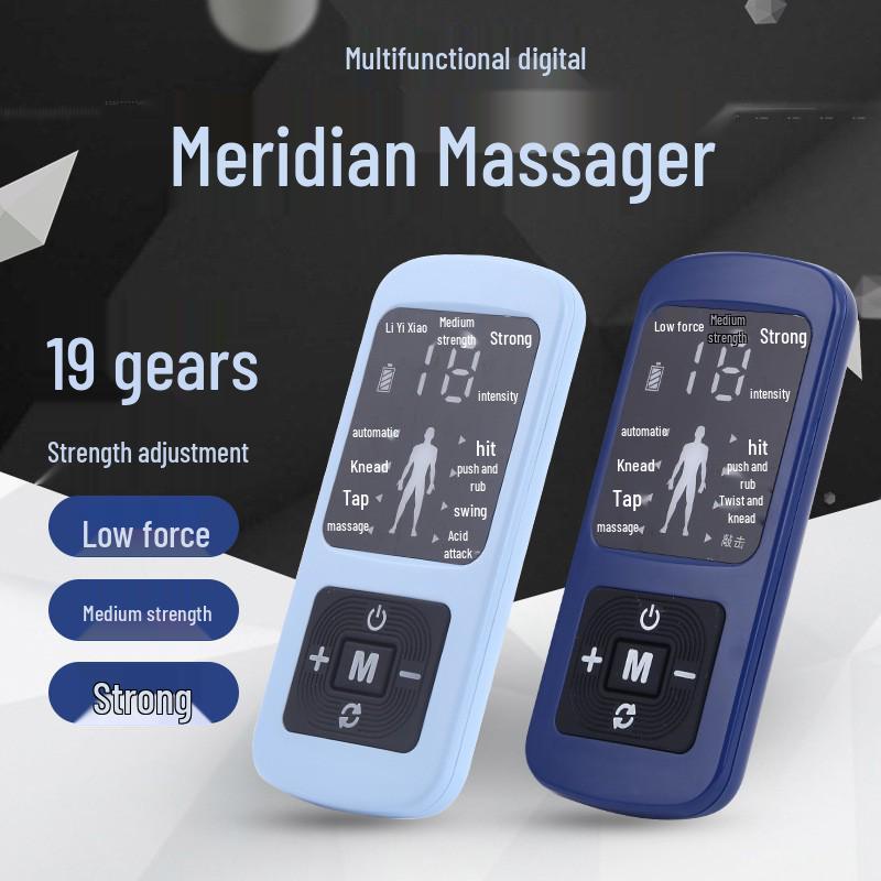 Rechargeable Multi-functional Meridian Pulse Massager with Chinese & English Settings