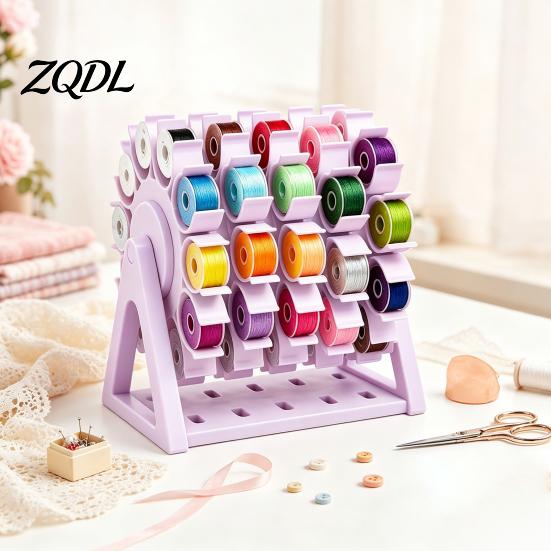 Sewing Room Accessories Rotating Thread Organizer, 60 Spools Capacity 360 Degree Swivel Wall Mounted Organizer Storage Rack, Embroidery Holder