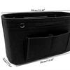 Multifunctional Women's Travel Felt Cosmetic Bag with Snap Closure, Large Capacity for Storage