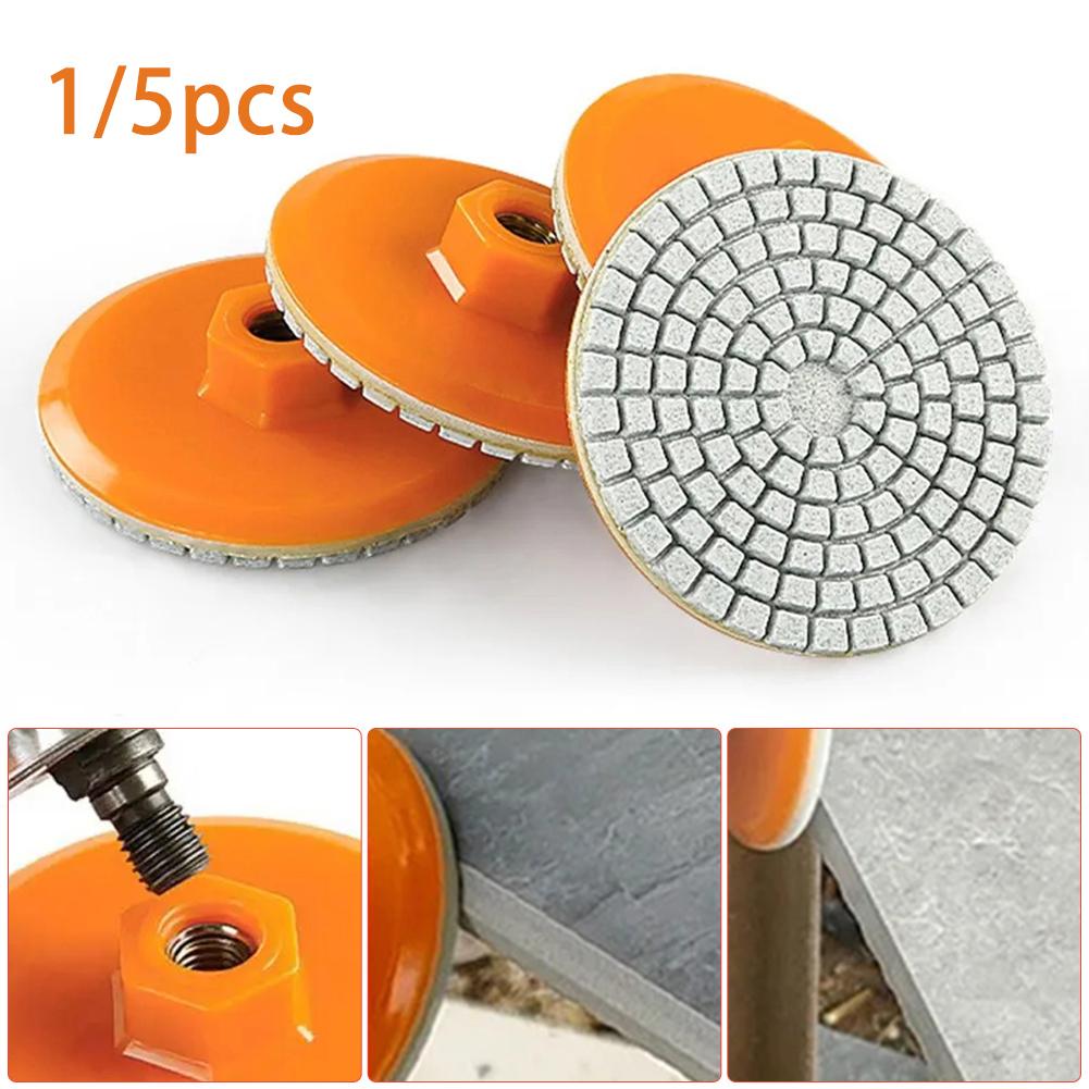 1pcs 80mm Polishing Pad Wet Dry Buff Disc Abrasive For Sanding Marble Granite Concrete Grinding Countertop Stone
