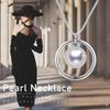 CUOKA MIRACLE I Love You Necklace, 100 Languages, 925 Sterling Silver, Projection Round Onyx Pendant, Memory Color Bone Necklace, Projection Gift for