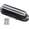 Musiclily Pro Ceramic Humbucker Super for Strat Electric White Black Rails ST-DPHC Single-Size Pickup, 13.2K Distortion, Guitars, Body,