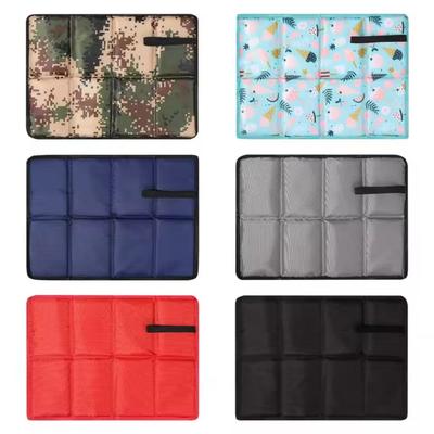 Novo pano oxford dobrável esteira de acampamento portátil ao ar livre à prova dwaterproof água espuma assento almofada praia evitar sujo caminhadas pequena almofada assento