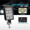 1PCS 12V Waterproof Led Work Light Bar Square Spotlight 48W Work Light Headlight For Truck Off Road Night Driving Light For SUV