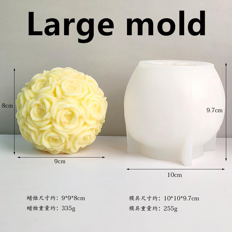 DIY 8-15cm Large Peony Candle Silicone Mold Rose Cake Chocolate Silicone Mold Soap Mold Valentine's Day Gift Rose Flower Mold