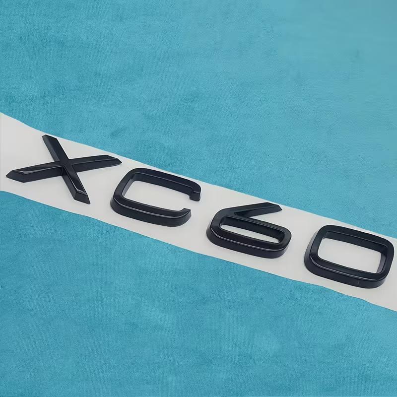 3D Chrom ABS XC40/XC60/XC90 Schriftzug Badges, Geeignet für XC40 XC60 XC90 Kofferraum Logo Aufkleber Autozubehör