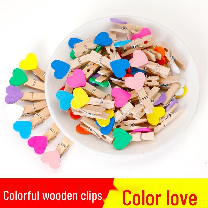3,0 cm Herzförmige Holz-Dekorations-Foto- & Snack-Klammern