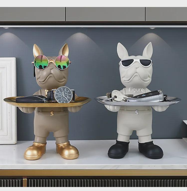 Luxury Dog Tray Ornament for Living Room TV Cabinet – Elegant Home Décor & Creative Storage, Perfect Housewarming Gift