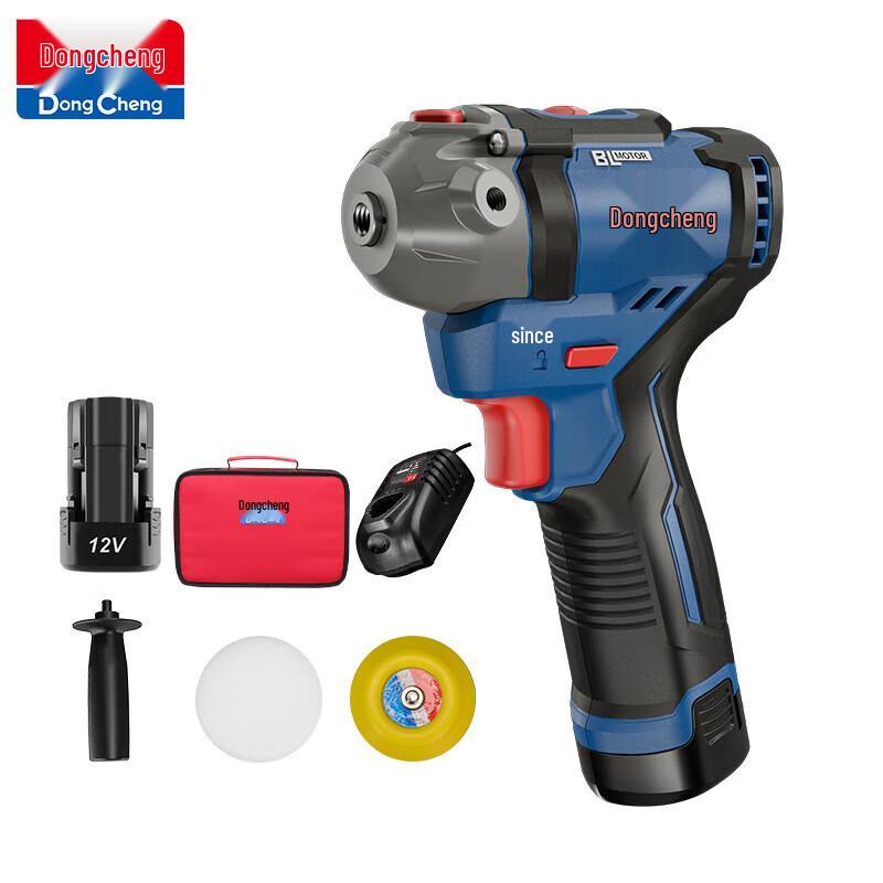 Бесщеточная автомобильная полировальная машина Dongcheng 12В, беспроводная, штекер CN (адаптер в комплекте)