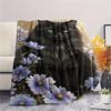 1PC Flowers and animals Print FlAannel Blanket, High quality Comfortable for All Seasons, Home Decor, Warmth and Comfort