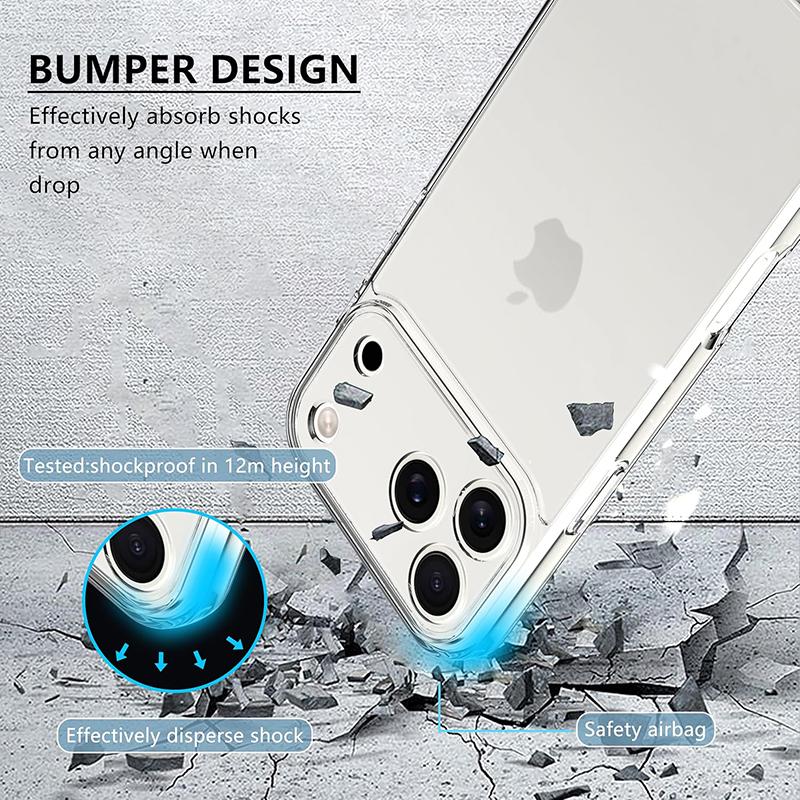 Case for iPhone 17 Pro Max Shockproof Hard PC Clear Case Transparent Cover for iPhone 17Pro 17 Air Phone Protective Case Shell