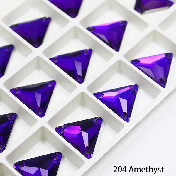 Dongzhou Triangle Sew-on Crystal Flatback Rhinestones Lead-free Crystal Beads for Garment Shoes Sewing Accessories
