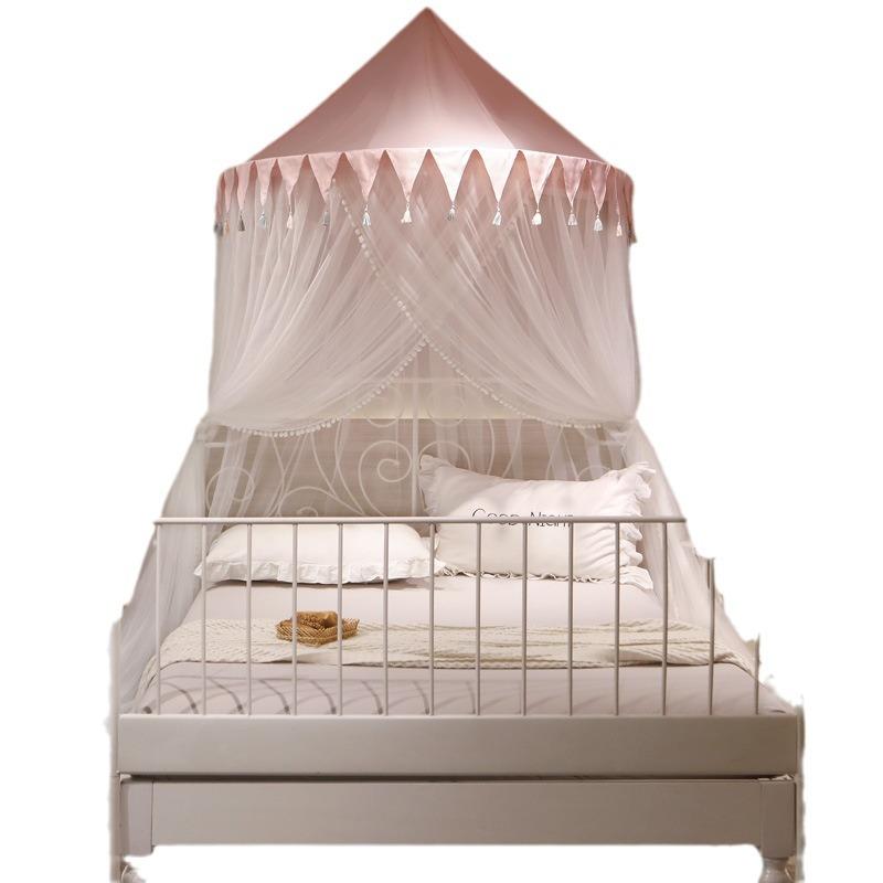 Removable and Washable Ceiling Semi-round Mosquito Net Beautiful Color Tassel Children's Princess Bed